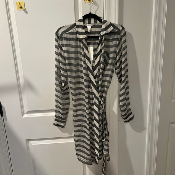 NWT $314 Diane von Furstenberg 2 DVF Silk Striped Classic Wrap Dress - Picture 2 of 7